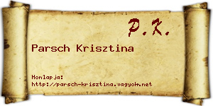 Parsch Krisztina névjegykártya